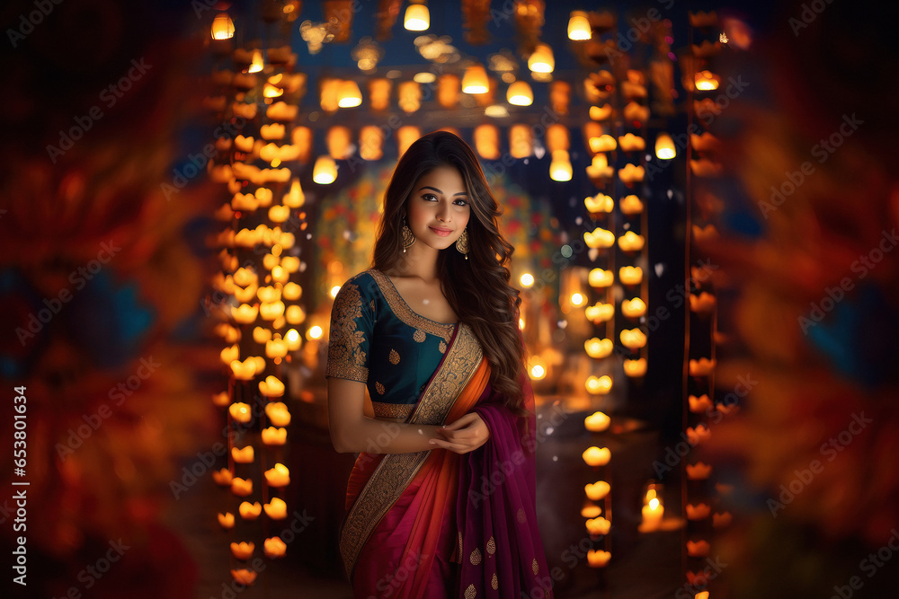 Women in saree in a festival