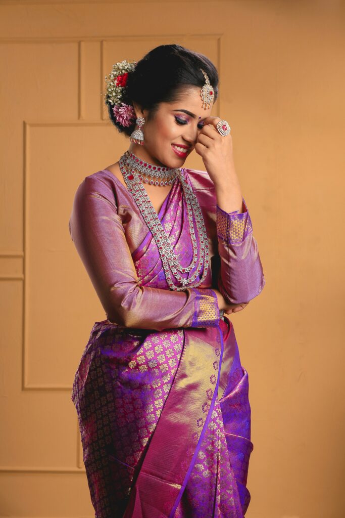 violet wedding silk