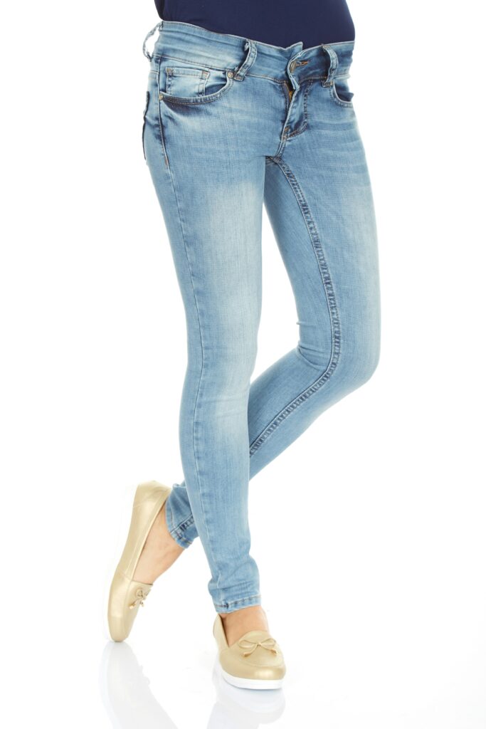 Modern blue jeans for women