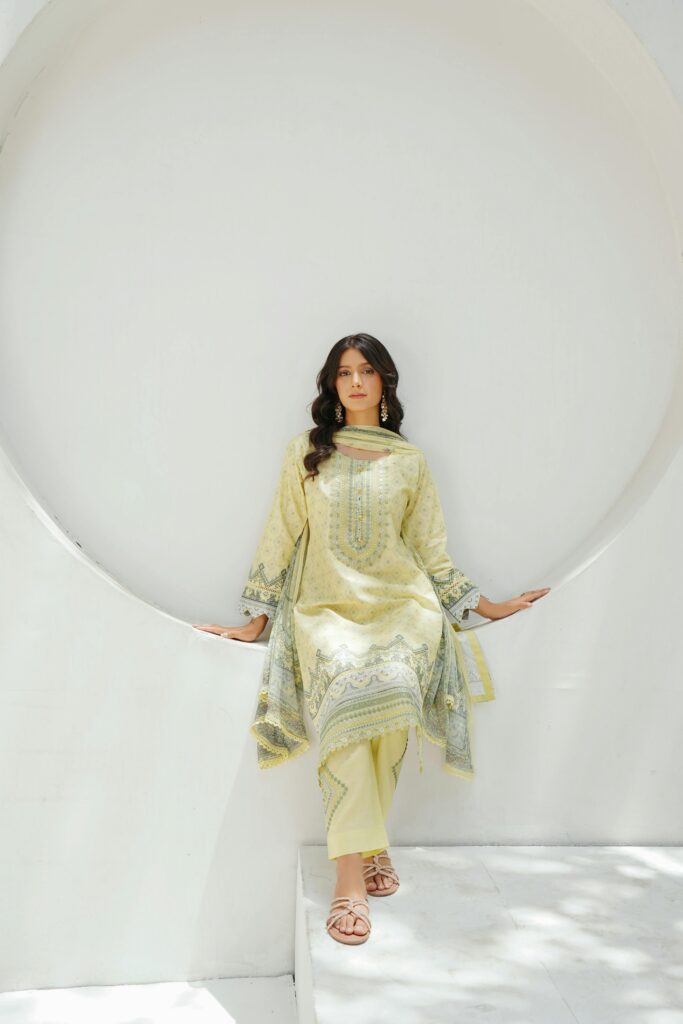 Beautiful model in pista clur salwar kameez
