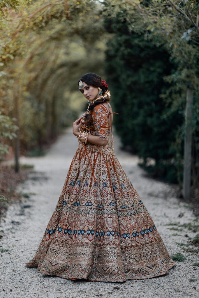Women In Brown Lehenga